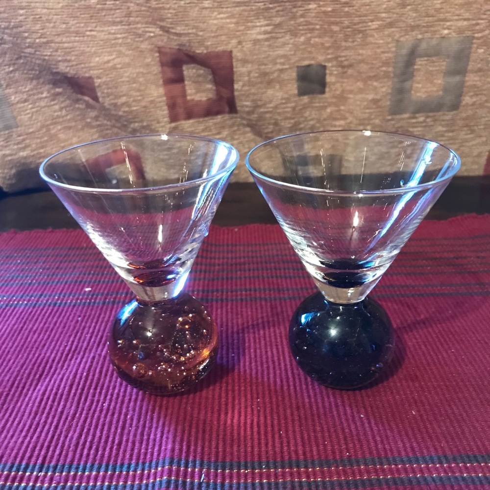 Vintage Hand blown shot glasses